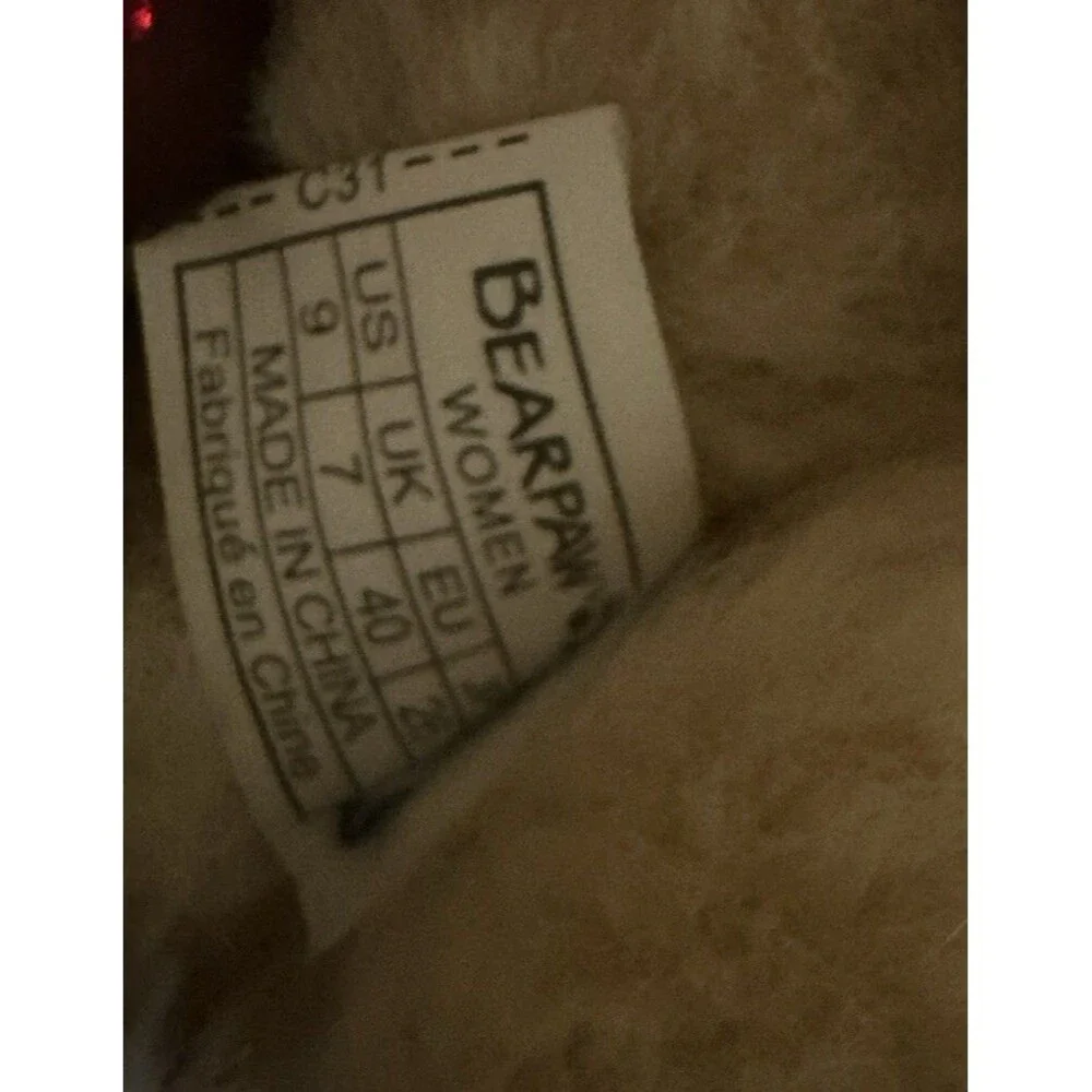 BEARPAW Emma Women’s Size 9 White Suede Faux Fur Lined Mid-Calf Winter Boots